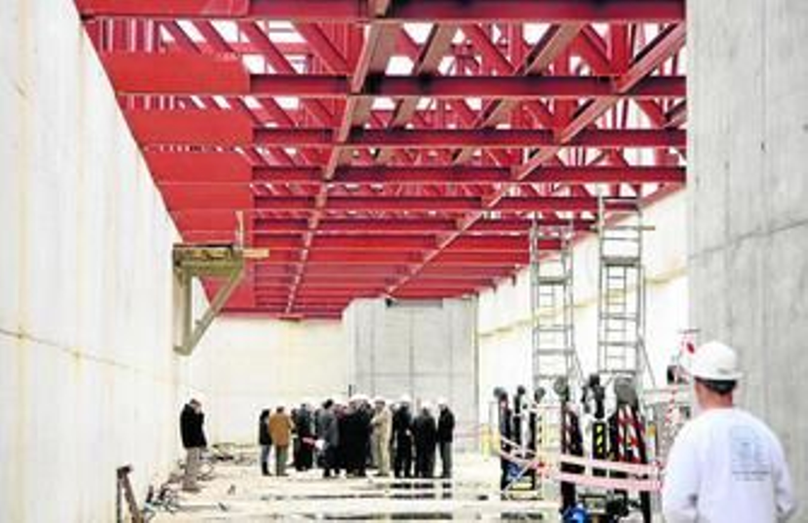 Imagen del interior de las obras de ampliación del Palacio de Congresos y Exposiciones.