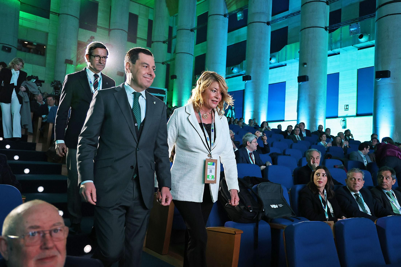 Imágenes del presidente de la Junta de Andalucía, Juanma Moreno, en el II Congreso Nacional de Hidrógeno Verde