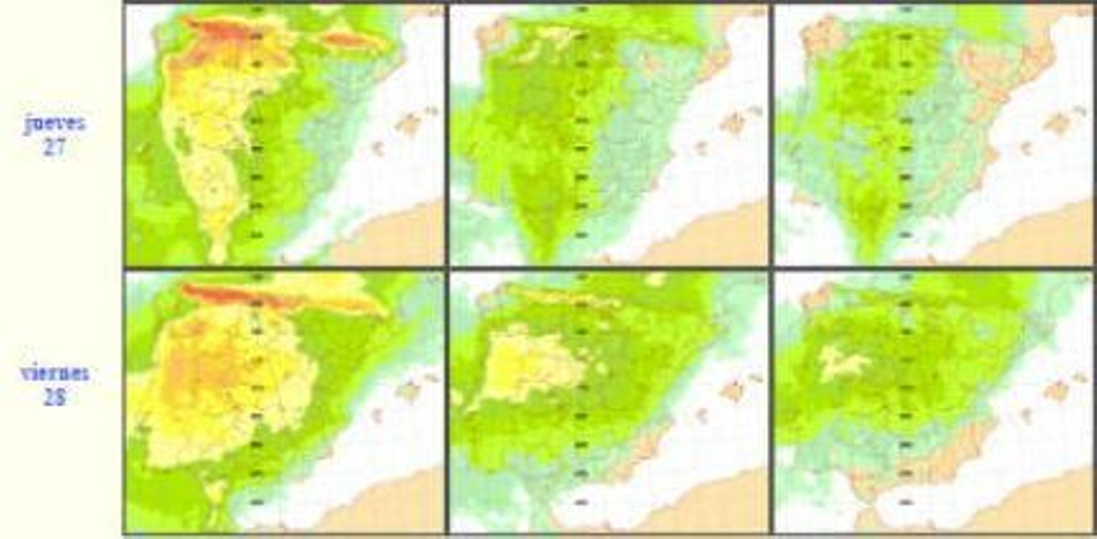 Previsión de la Aemet para el fin de semana con la llegada de una DANA.