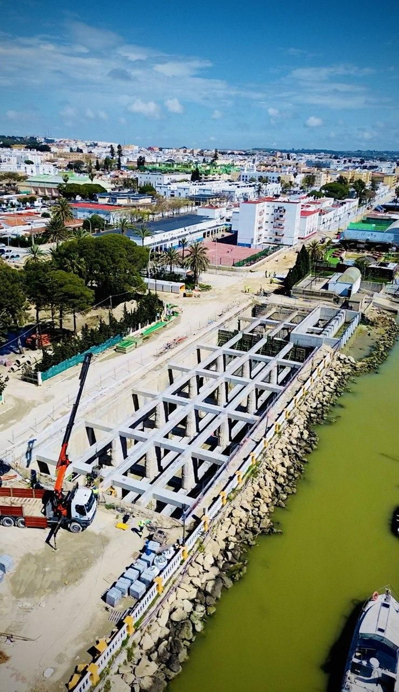 Las obras del tanque de tormentas.