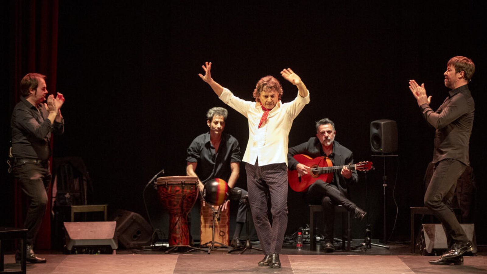 Javier Barón, durante su actuación.