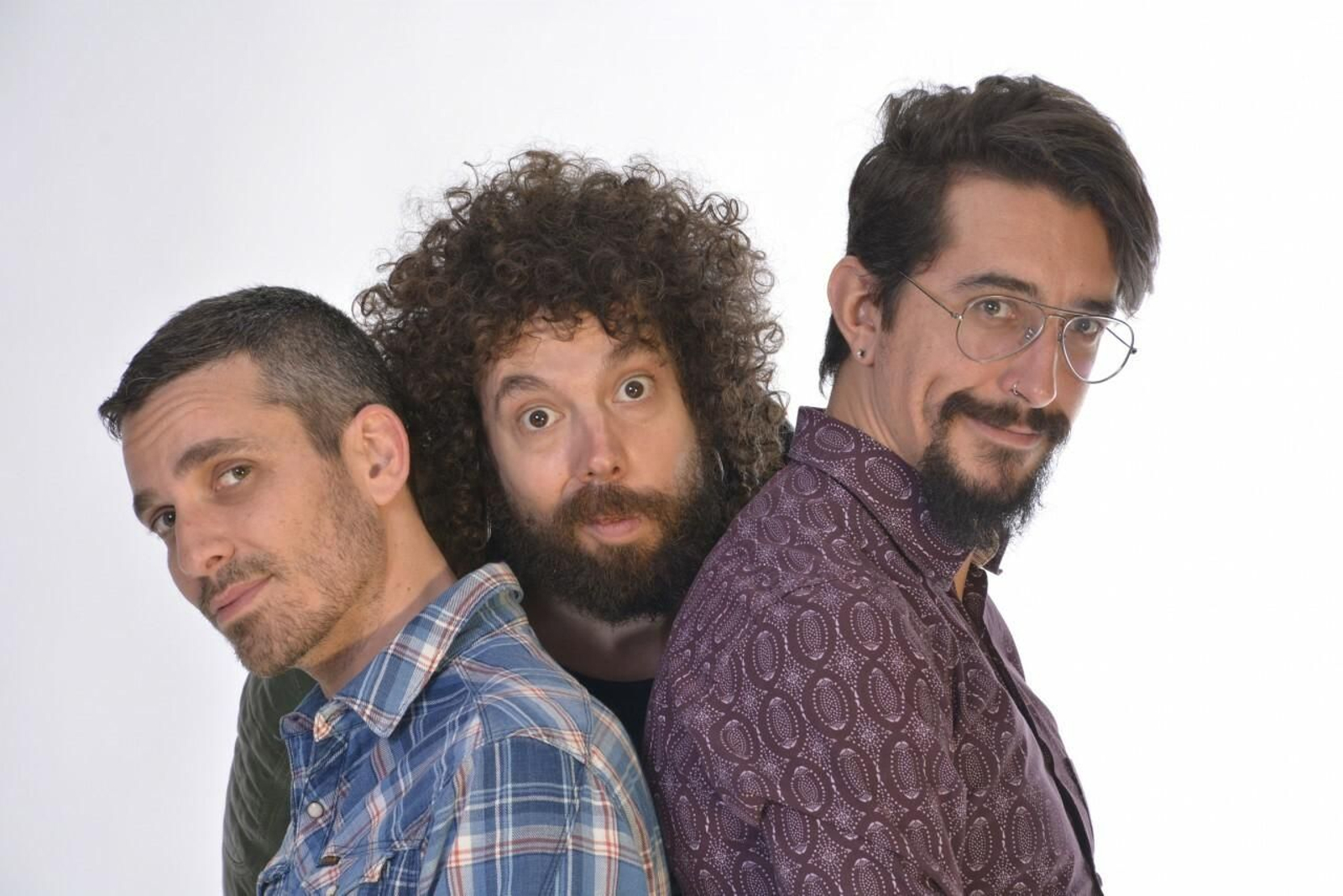 Damián, a la izquierda, con Juan y Marron, un trío de 'El Hormiguero' sobre el escenario