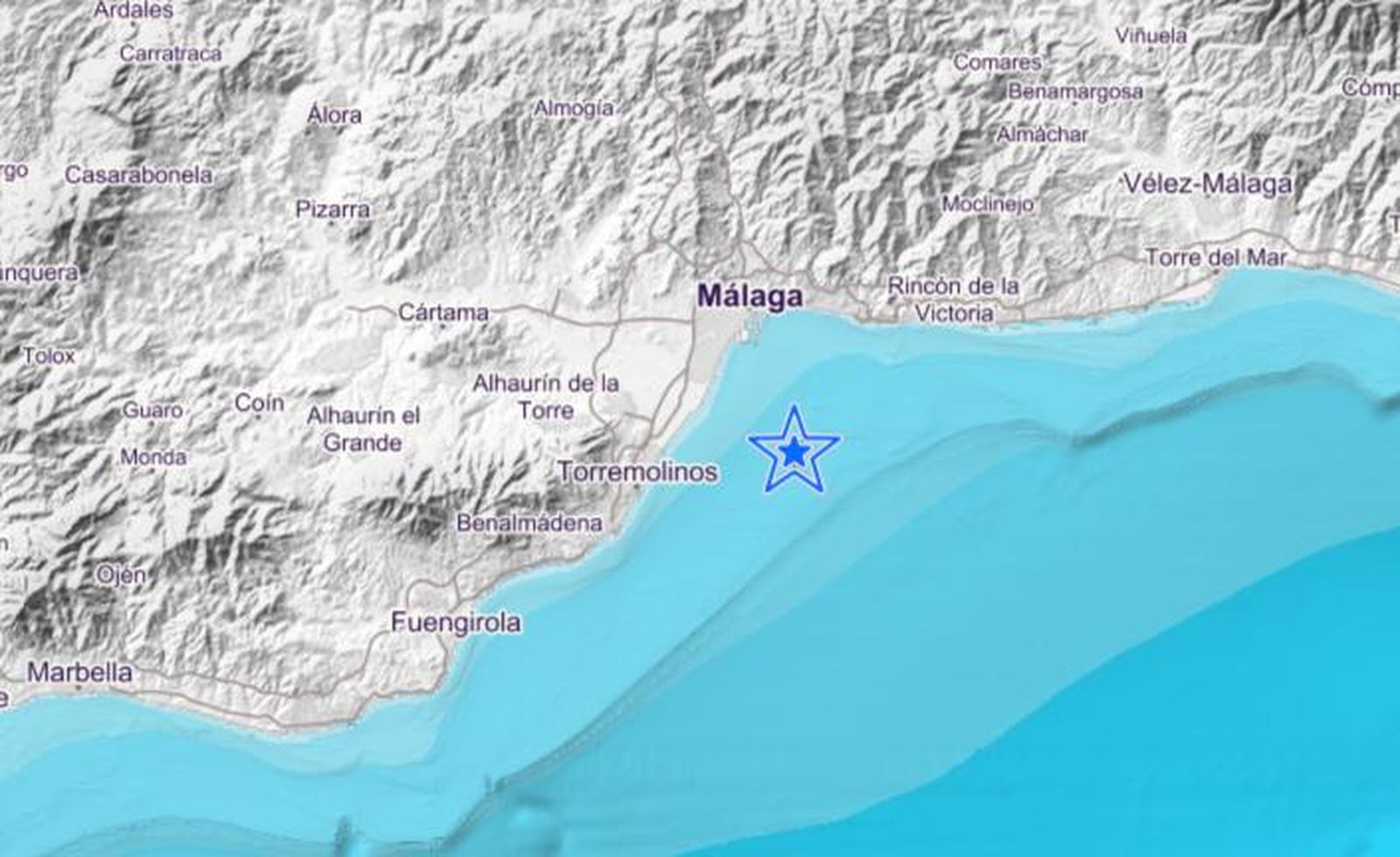 Registrado un terremoto en Málaga de 3,8 de magnitud