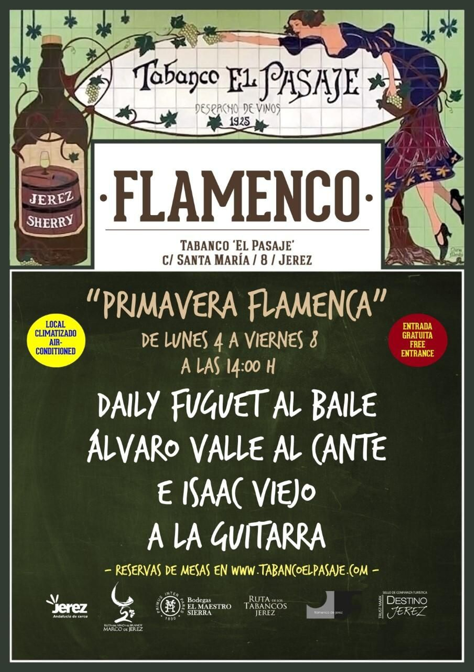 El Tabanco El Pasaje acoge representaciones flamencas todos los días El Tabanco El Pasaje acoge representaciones flamencas todos los días