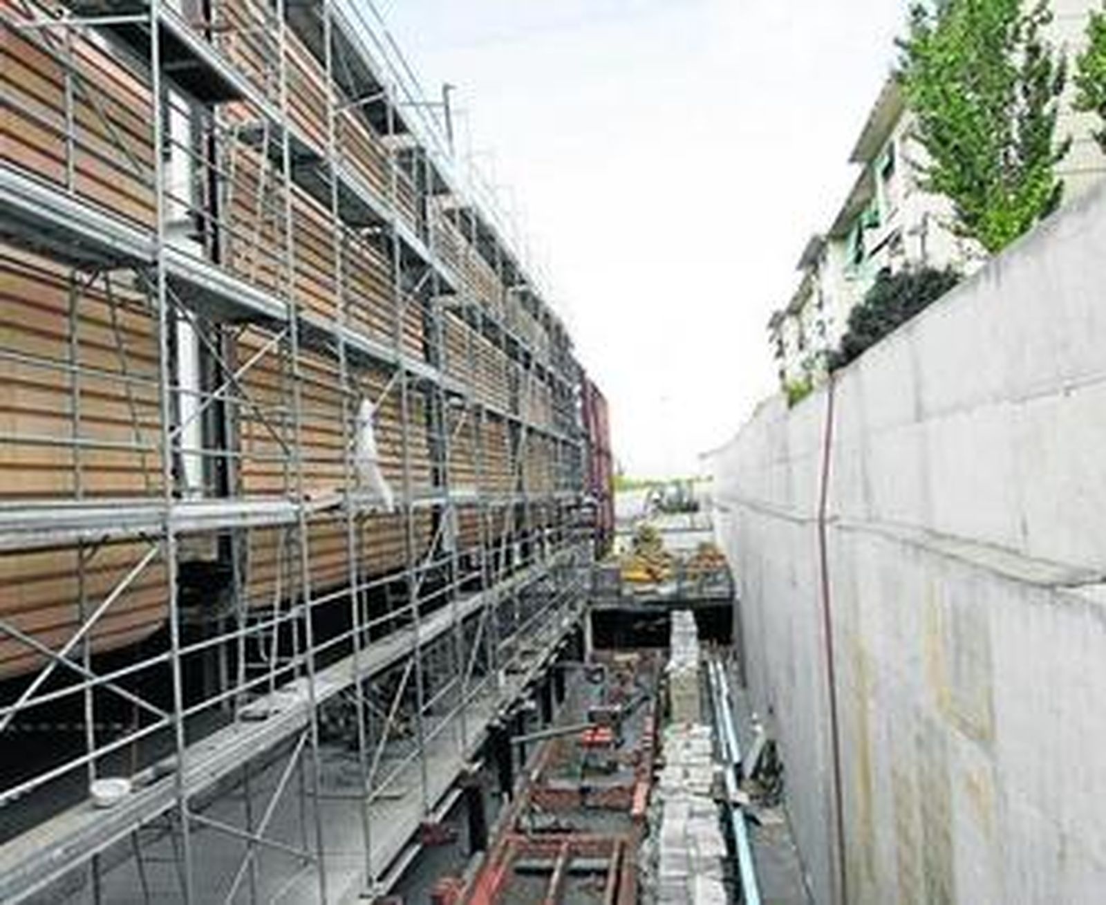 El estado actual de las obras de la Escuela de Magisterio La Inmaculada.