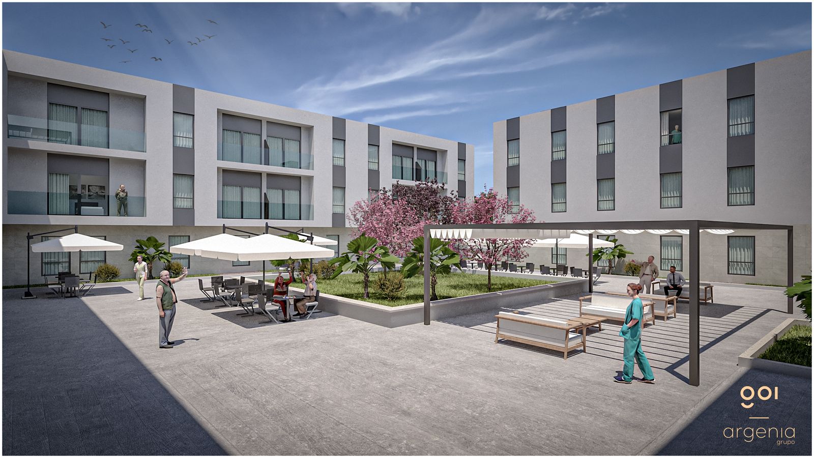 Primera piedra de la residencia de mayores de Bormujos que gestionará DomusVi