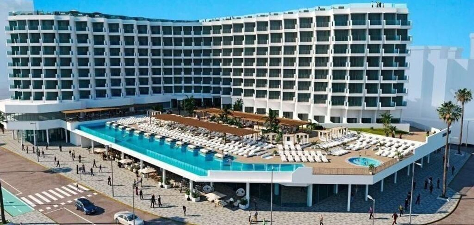 Recreación del futuro hotel de la cadena Q de Cádiz, ubicado a pocos metros de la playa