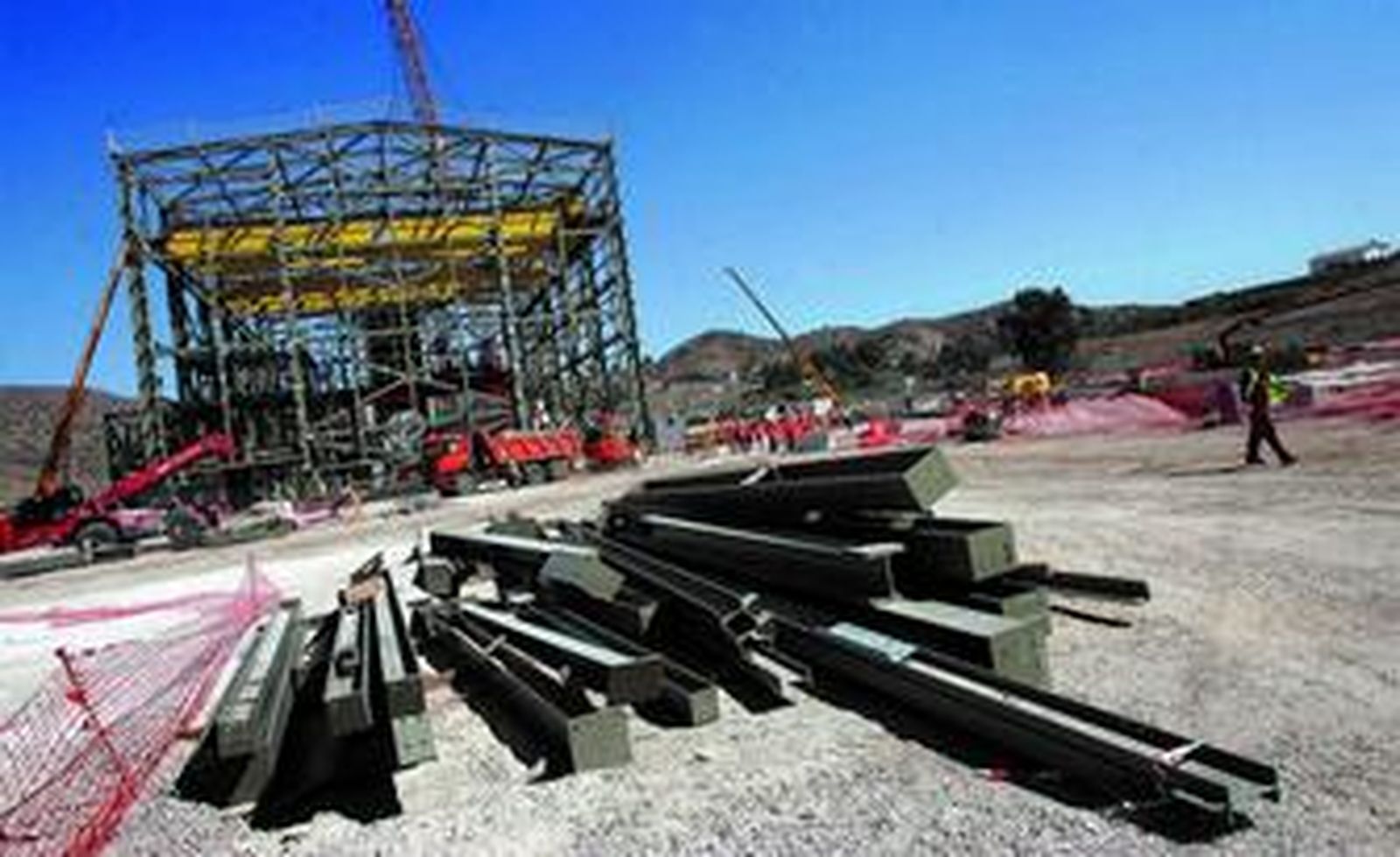 Obras de la central térmica de ciclo combinado de Campanillas.