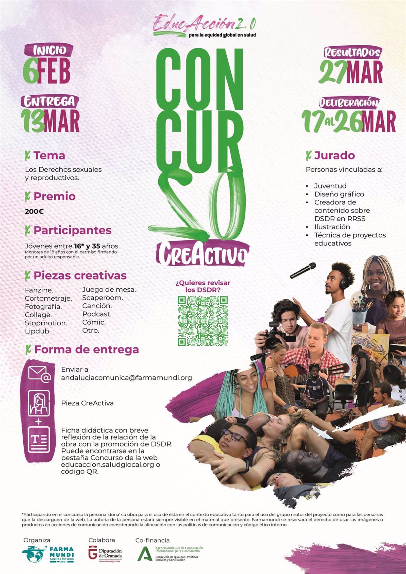 El concurso 'CreActivo' busca sensibilizar a jóvenes sobre derechos sexuales