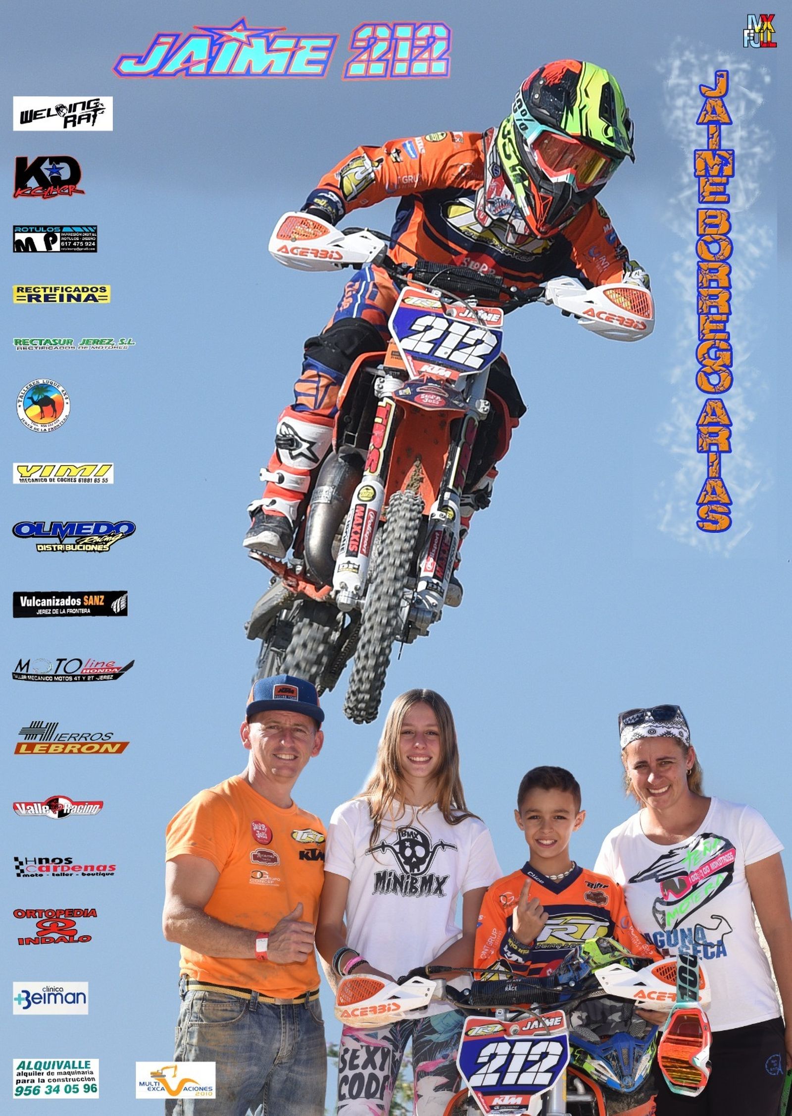 Detalle de un cartel de promoción de Jaime Borrego.