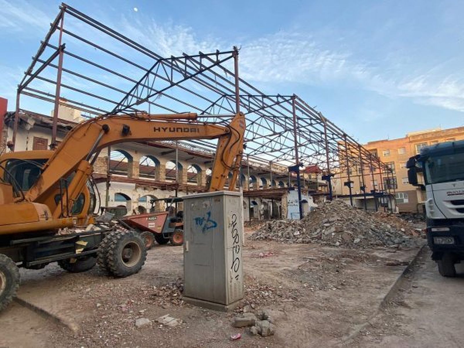 Las obras del mercado linense