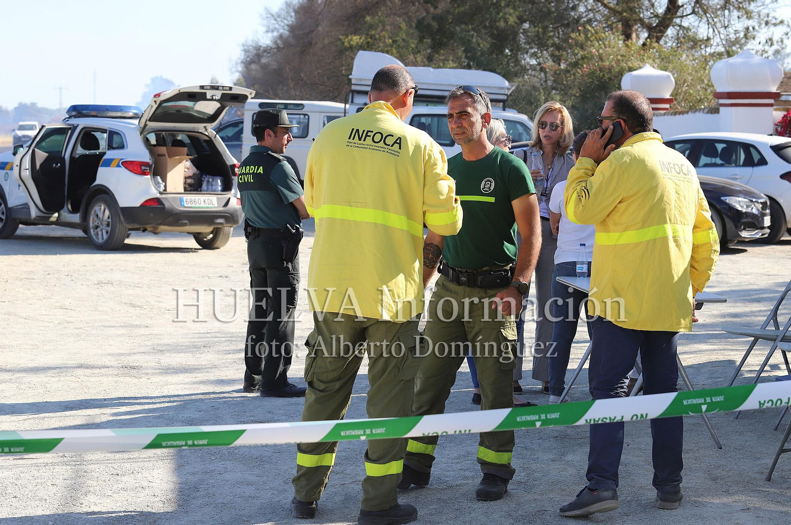 Imágenes del incendio en Doñana