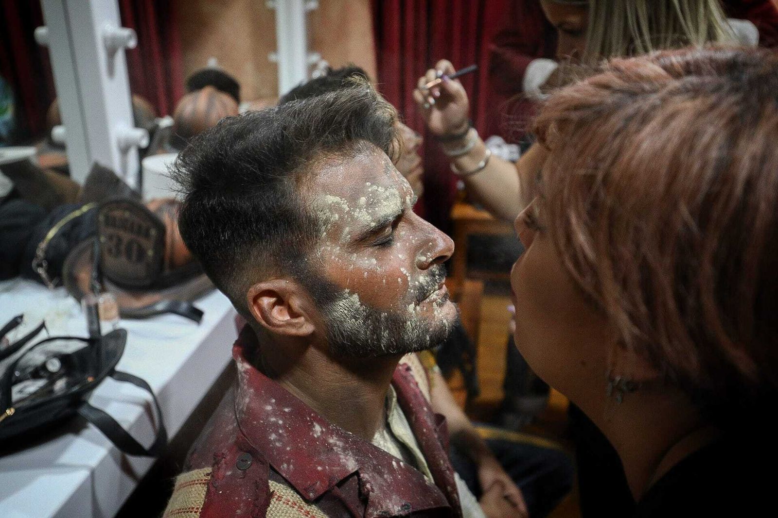 El ambiente en camerinos