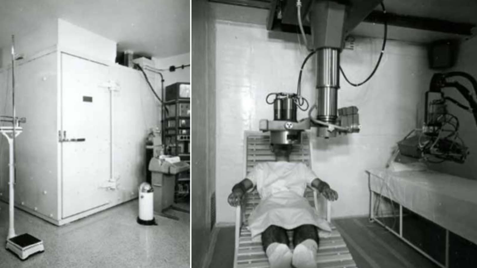 Cámara blindada y sistema de procesamiento del Contador de Cuerpo Entero del CIEMAT en Madrid.