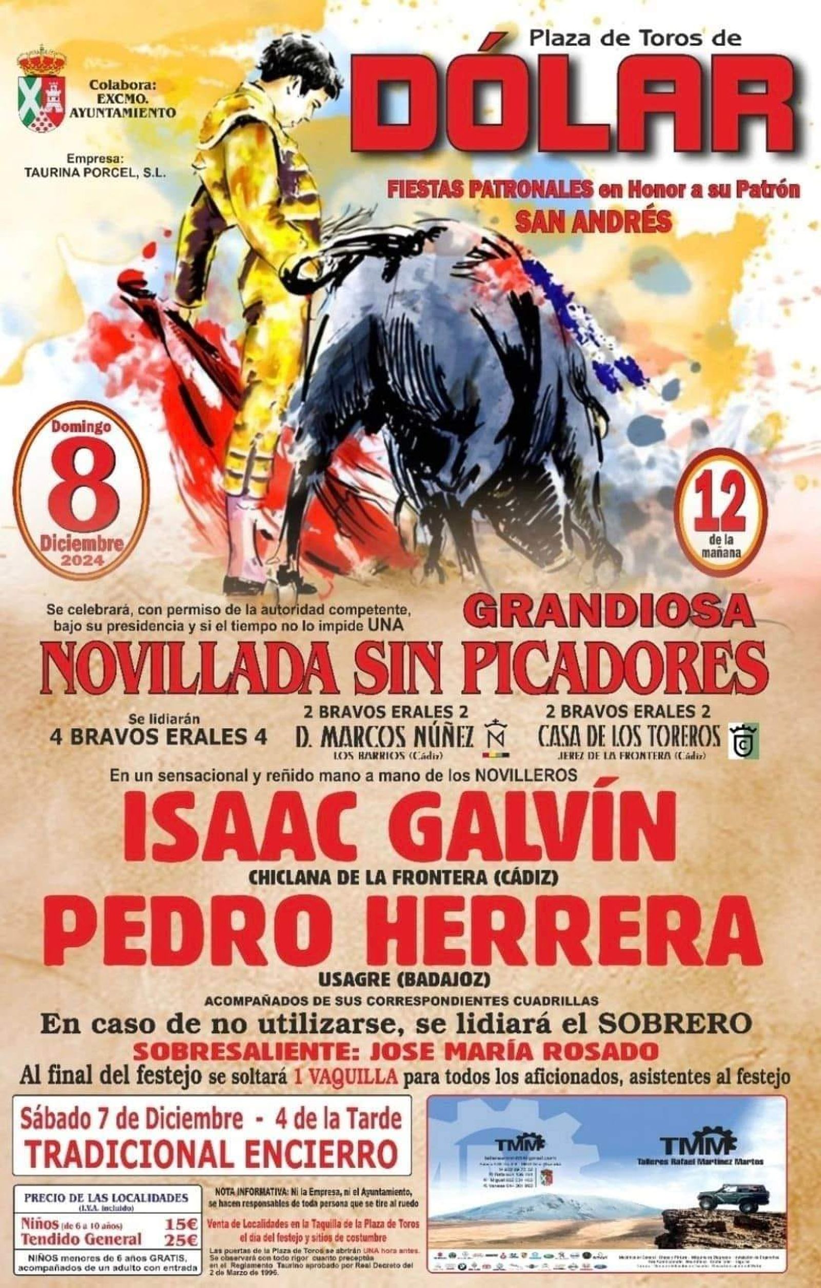 Cartel de la novillada