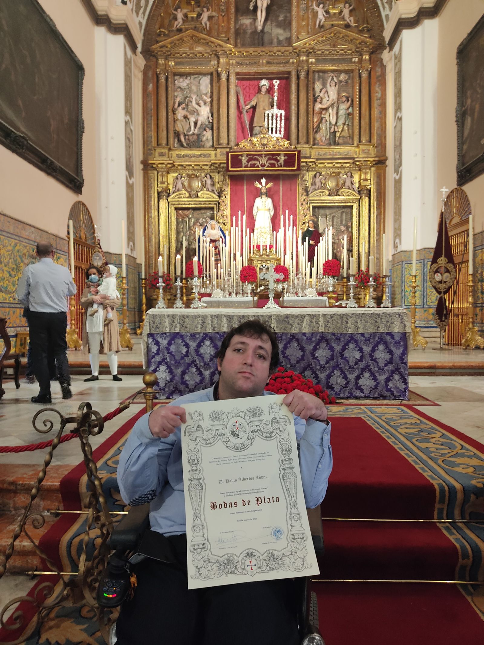 Pablo Albertos, en la Parroquia de San Lorenzo
