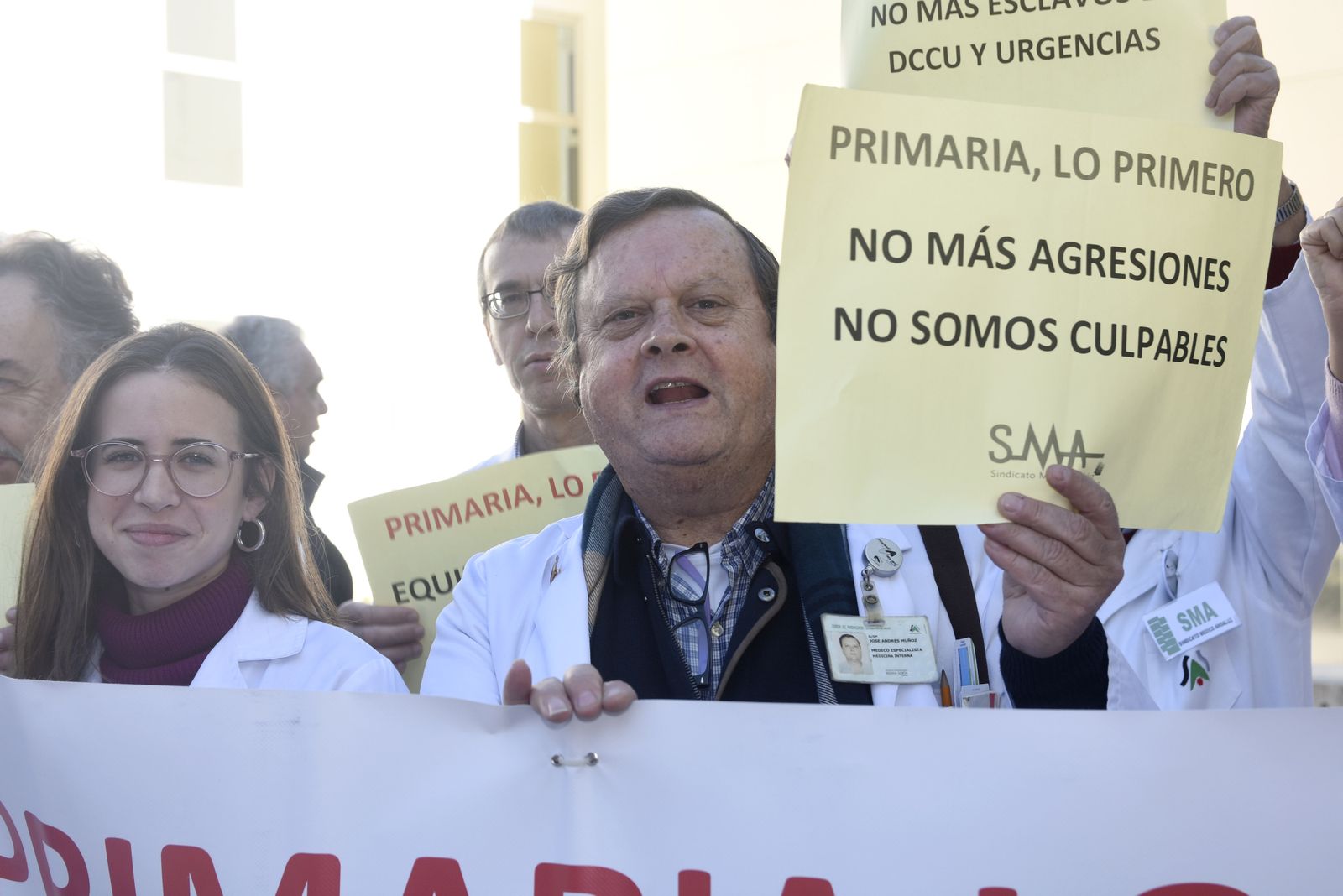 Facultativos de Primaria en una concentración convocada por el Sindicato Médico de Córdoba.