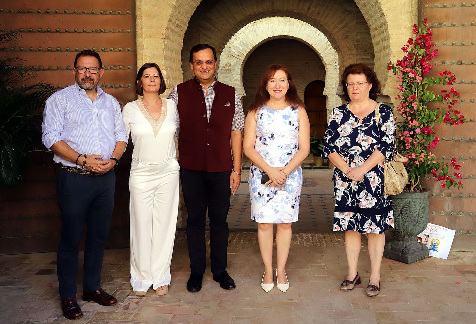 Recepción del embajador de La India en España, Dinesh K. Patnaik, en el Alcázar de Jerez.