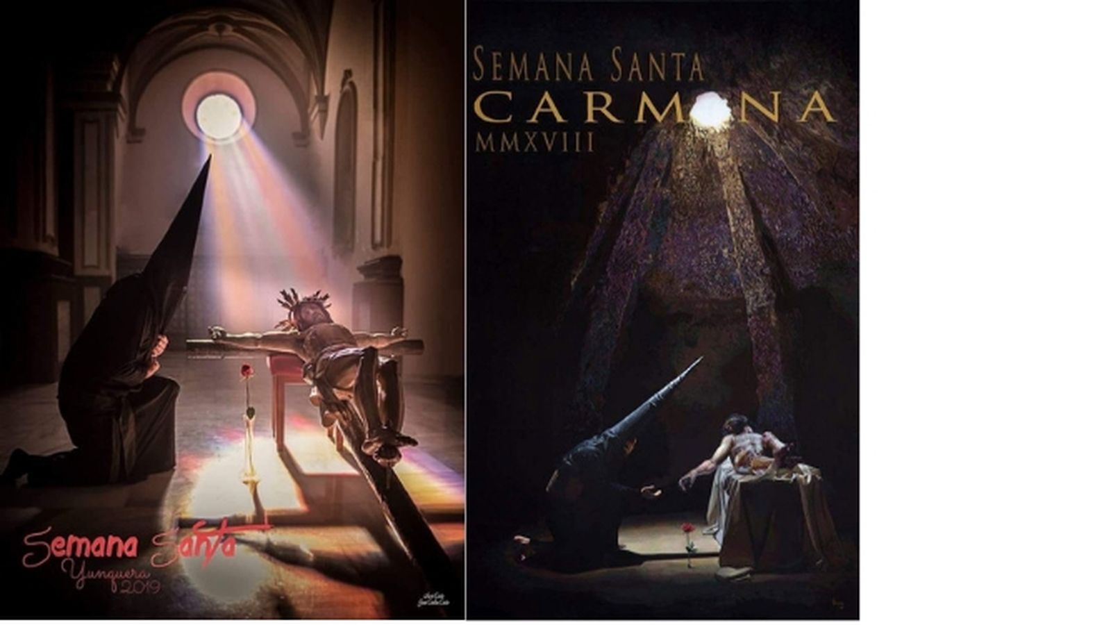 Los dos carteles protagonistas.