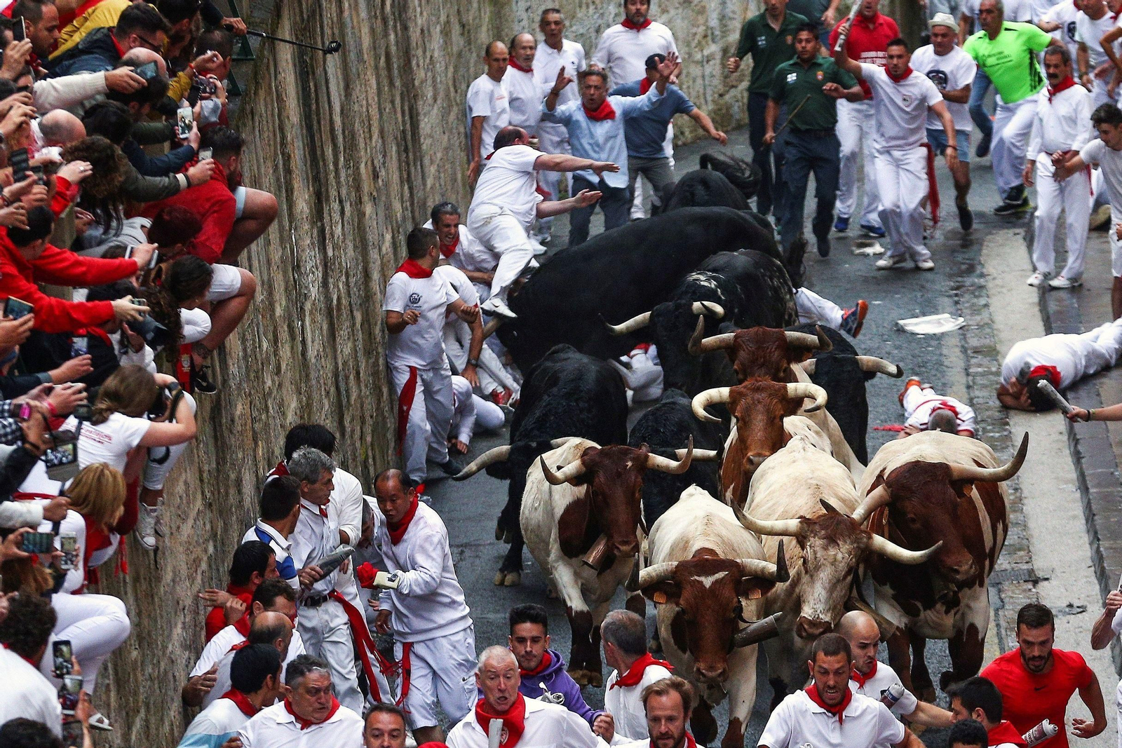 Las imágenes del primer encierro de los sanfermines 2018