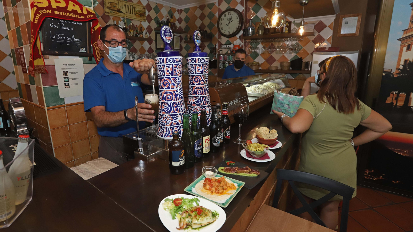 La barra de Casa Pepe, este martes. La barra de Casa Pepe, este martes.