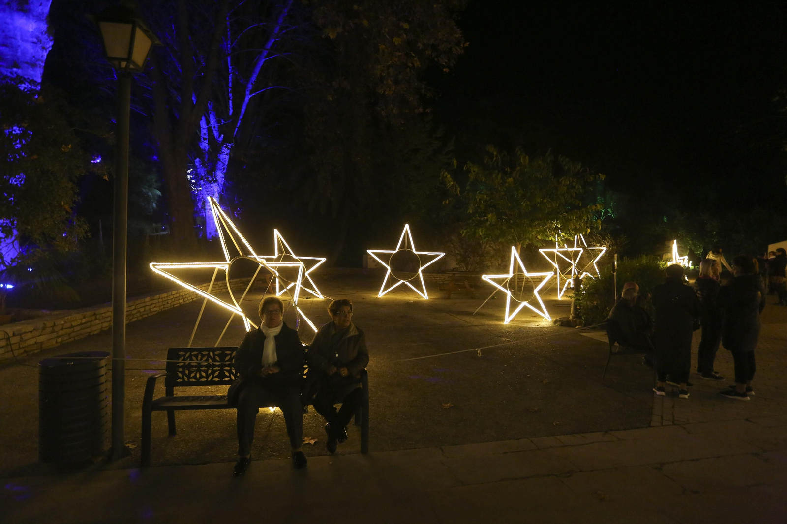 Las luces del Jardín Botánico de Málaga esta Navidad, en fotos