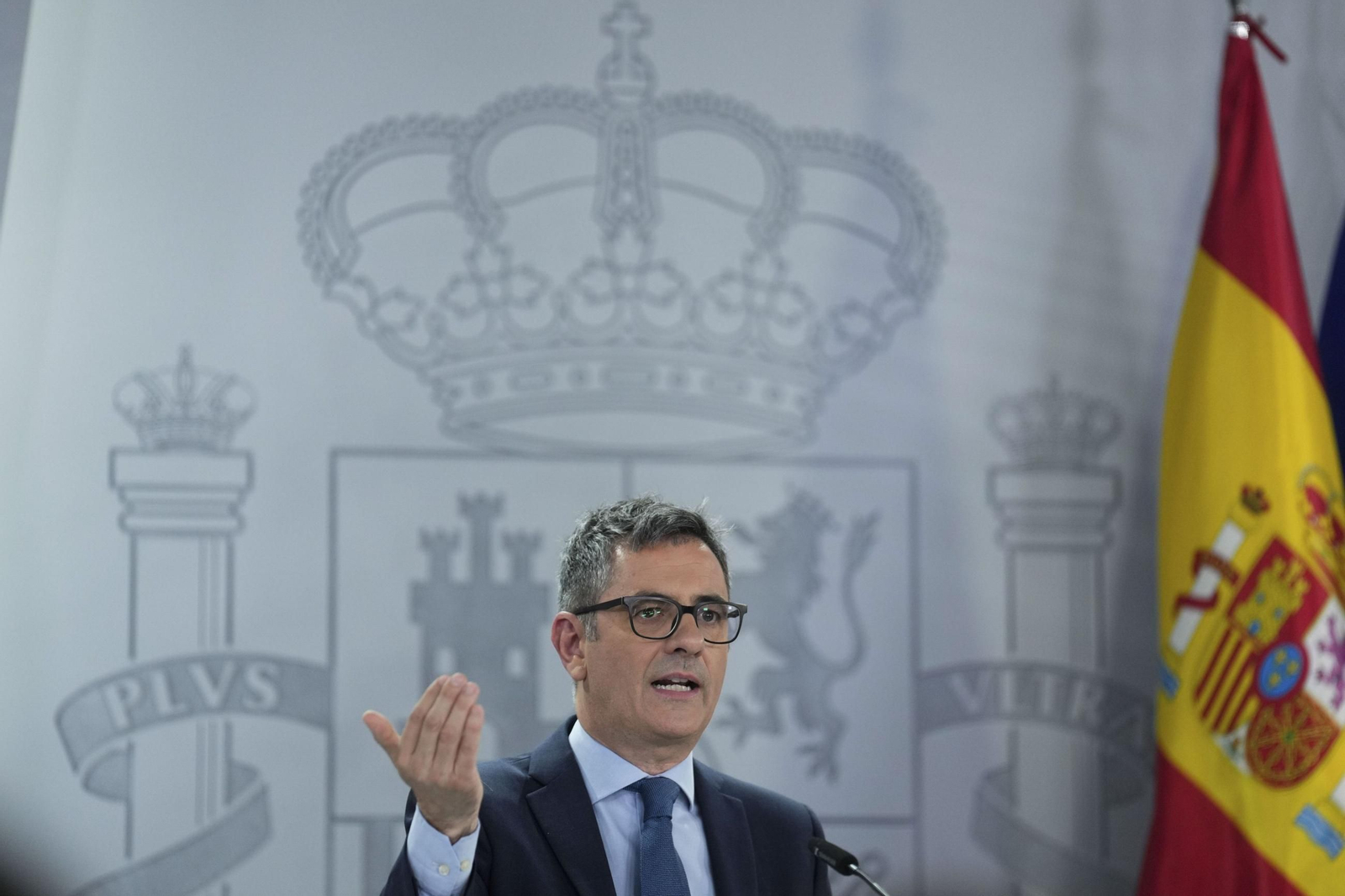 El ministro de la Presidencia y de Justicia, Félix Bolaños, tras el Consejo de Ministros de este martes.