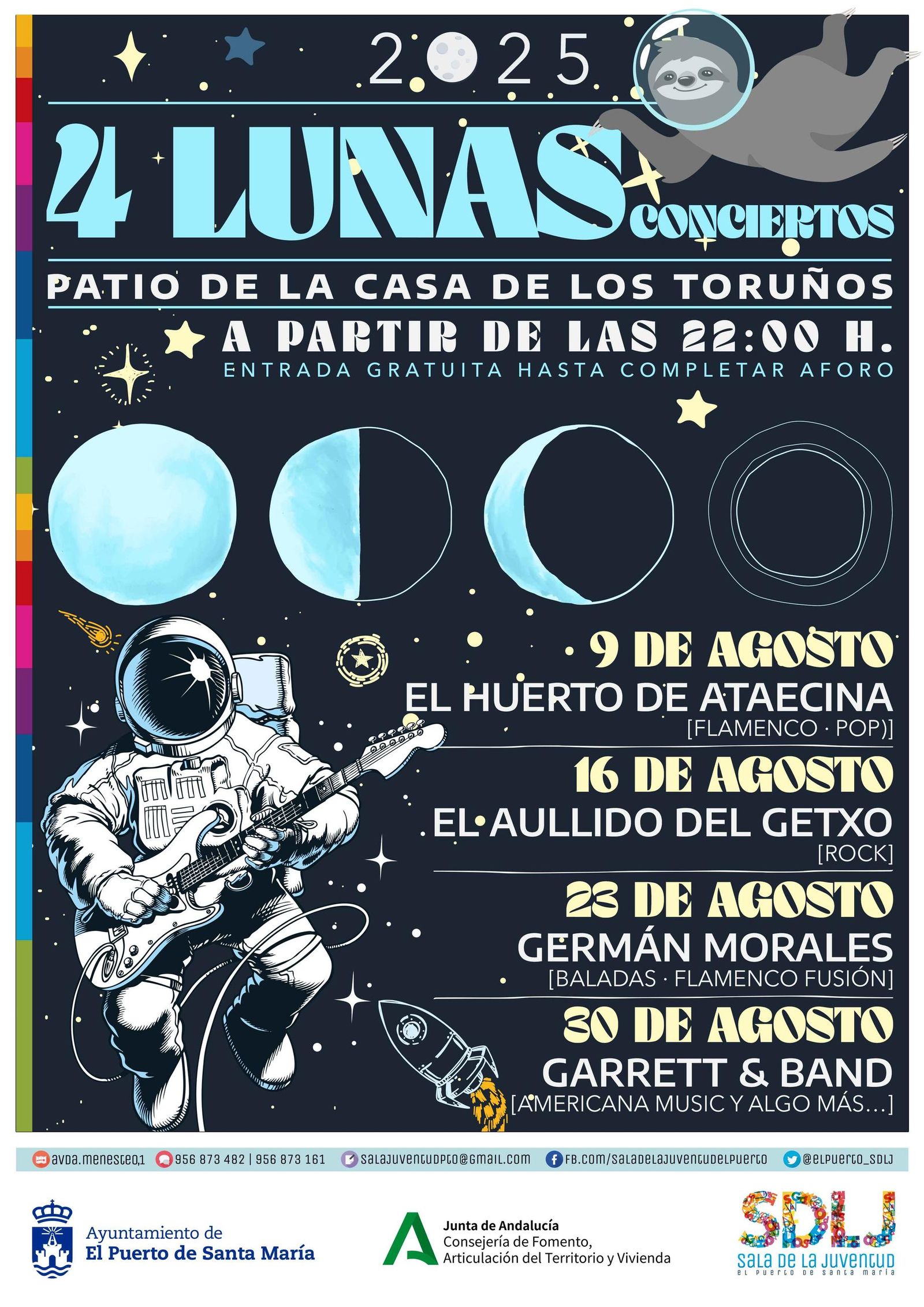 Imagen del artel anunciador del festival '4Lunas'.
