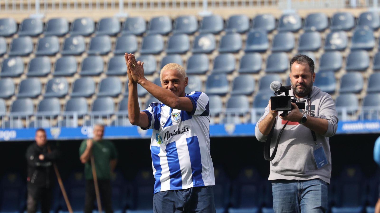 Darío Silva y Dely Valdés: las fotos del regreso de la Doble D a La Rosaleda