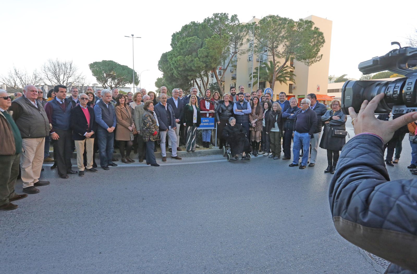 Innaguración de una rotonda en San Joaquín en homenaje al énologo Manuel Lozano