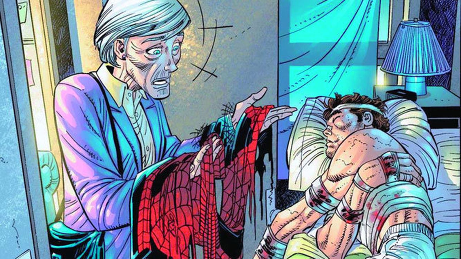 May Parker descubre que su sobrino Peter es Spider-Man.