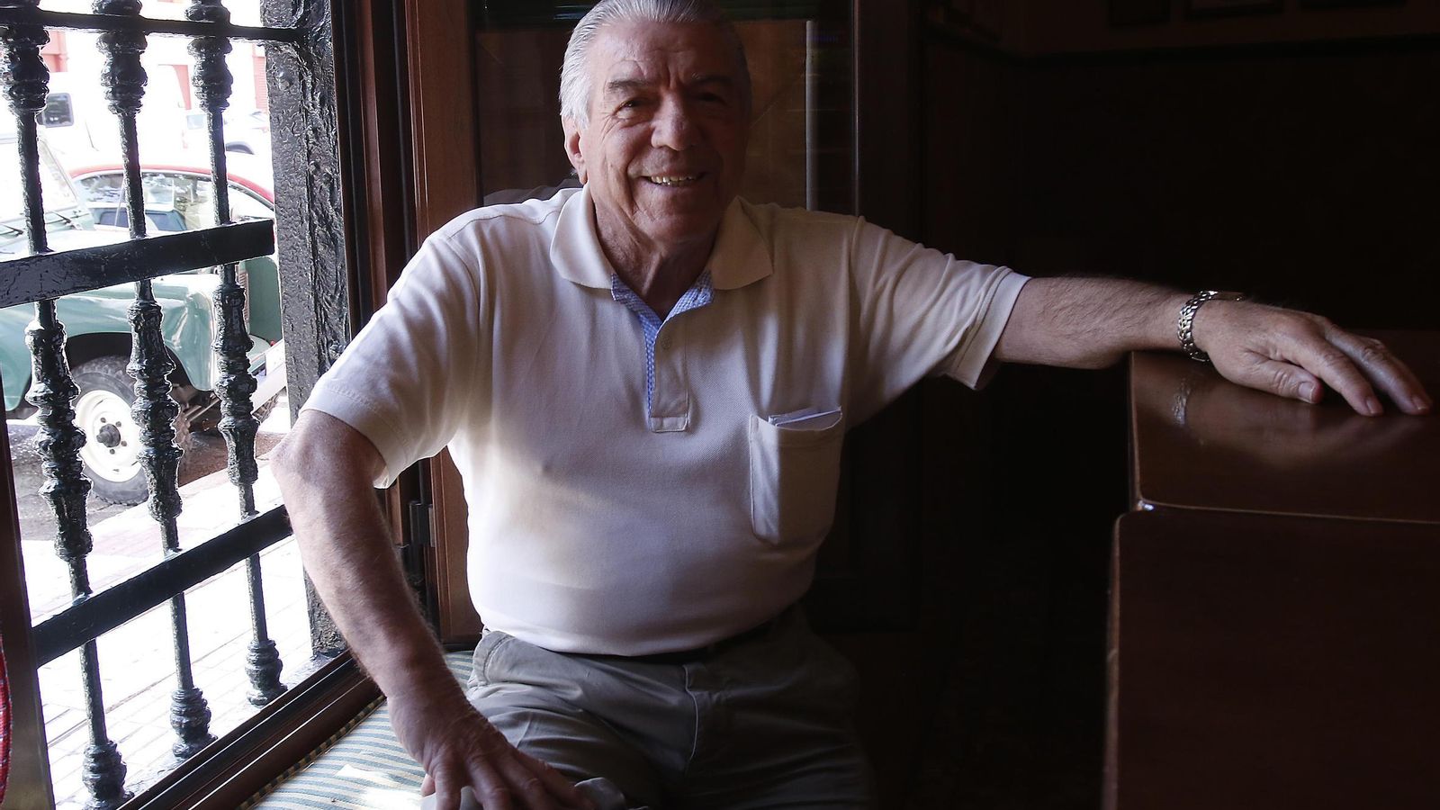 El cantaor jerezano, antes de la entrevista.