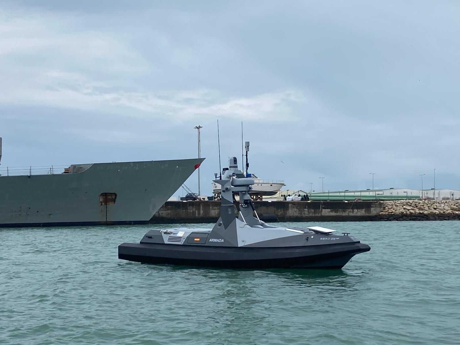Así es el dron marítimo de la Armada que patrullará las aguas del estrecho de Gibraltar