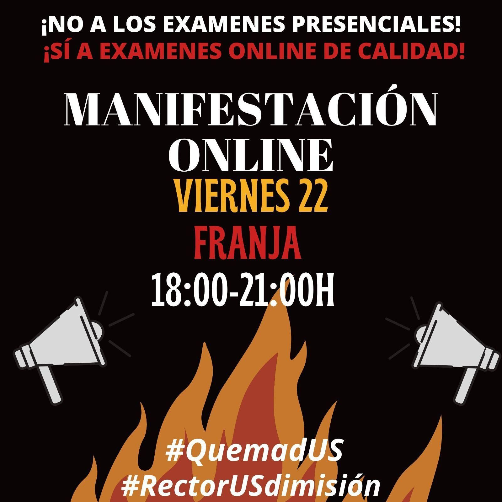 Convocatoria de una manifestación virtual por parte de los estudiantes de Medicina.