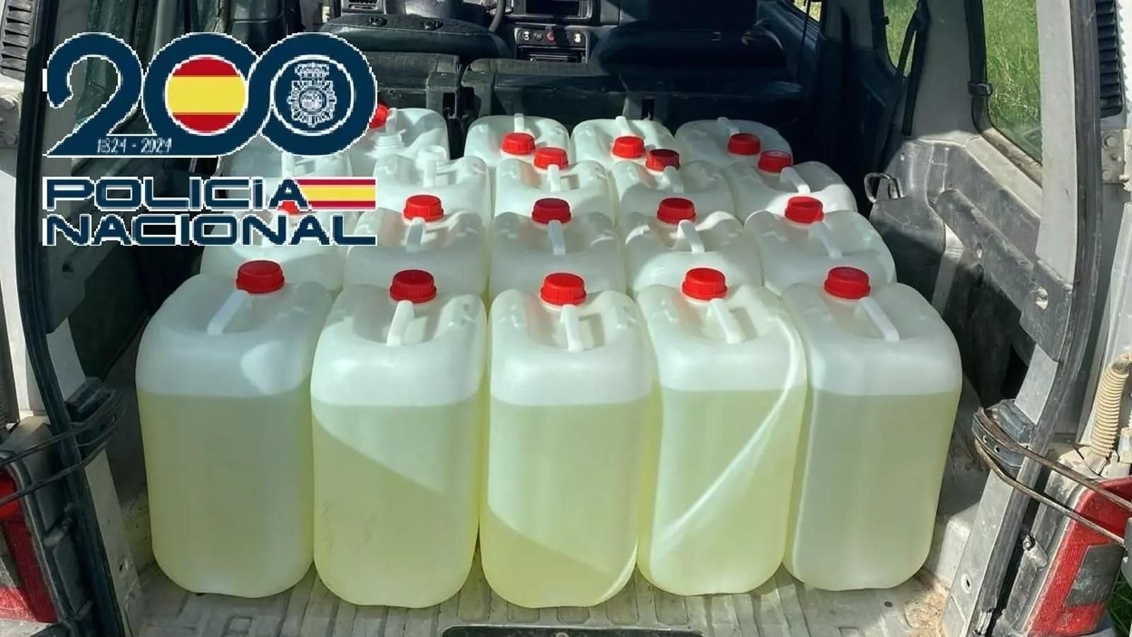 Una de las incautaciones de la Policía Nacional en la Bahía de Cádiz.