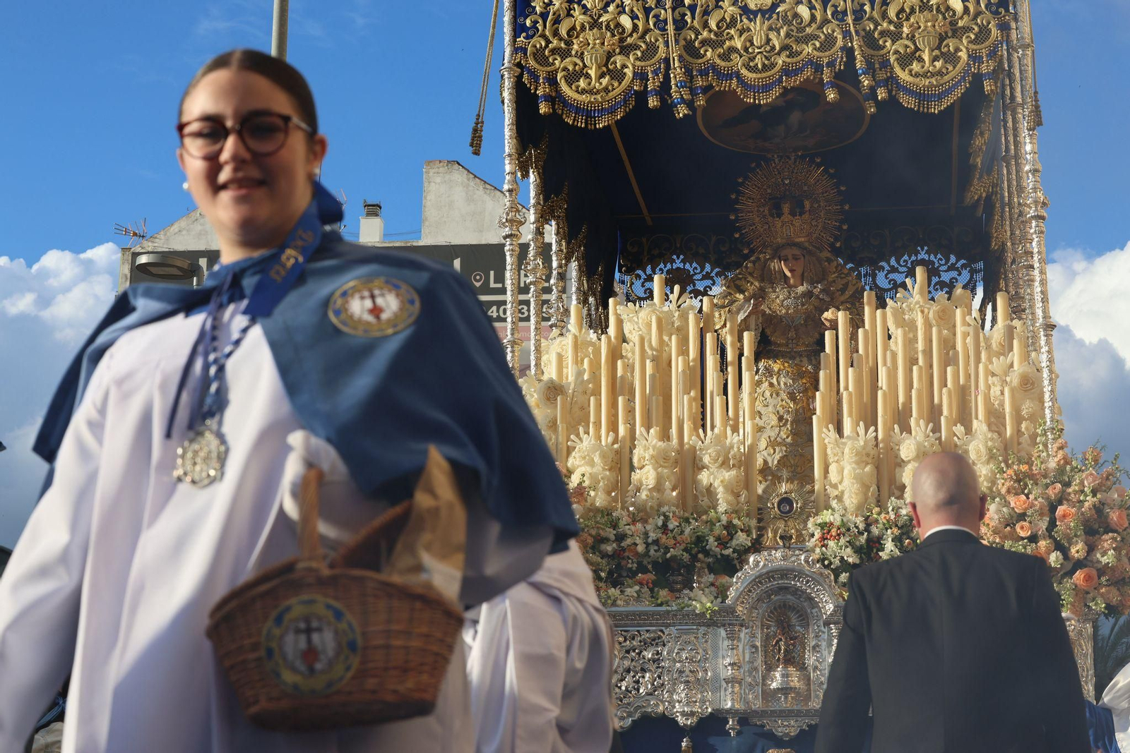 Imágenes de La Lanzada y la Virgen de los Dolores este Martes Santo en Huelva