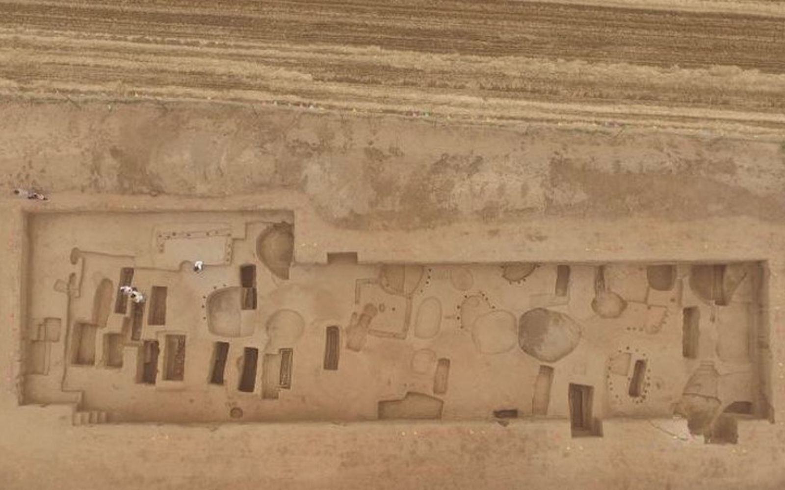 Una de las excavaciones en el lugar