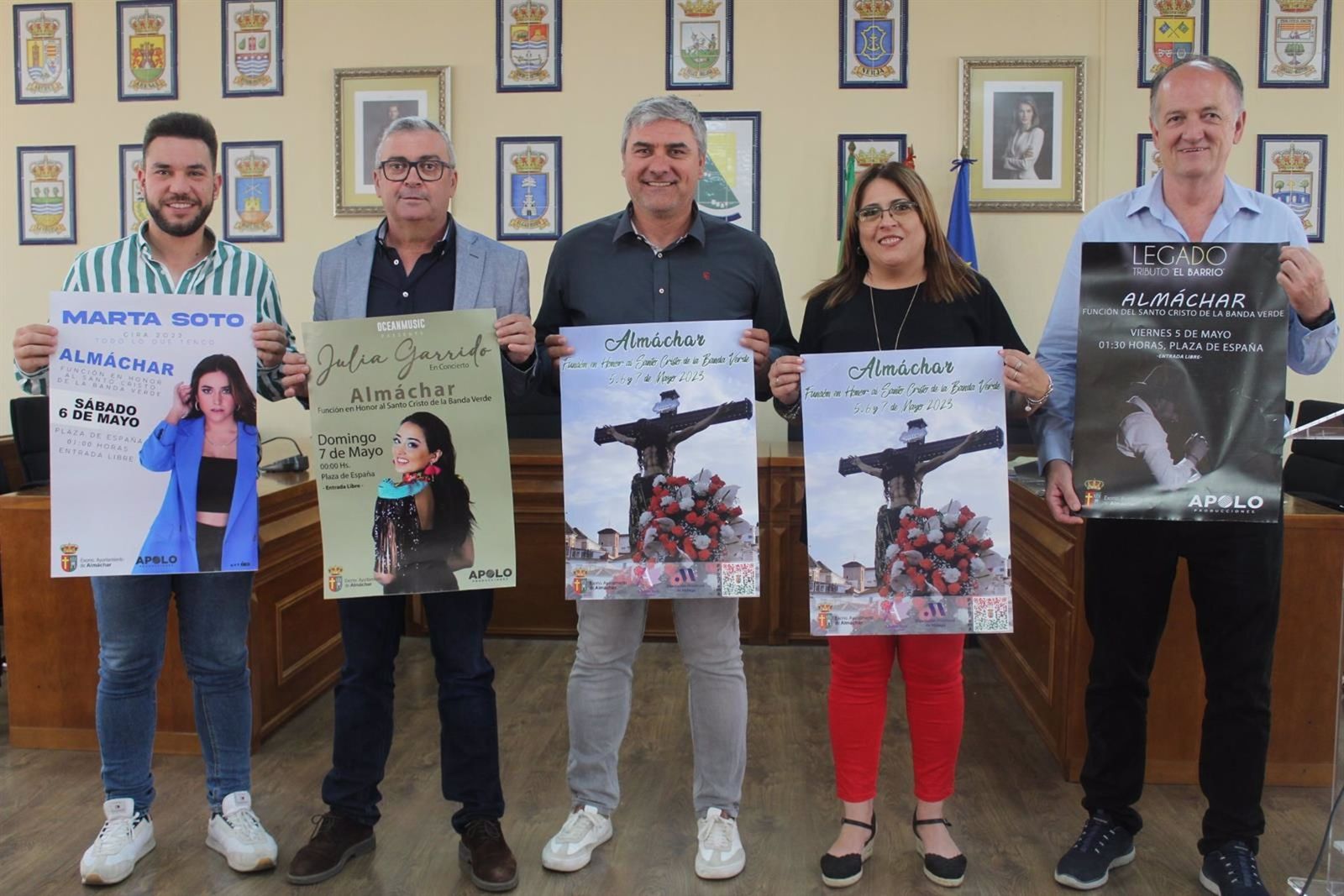 Presentación de las Fiestas en Honor al Santo Cristo de la Banda Verde de Almáchar.