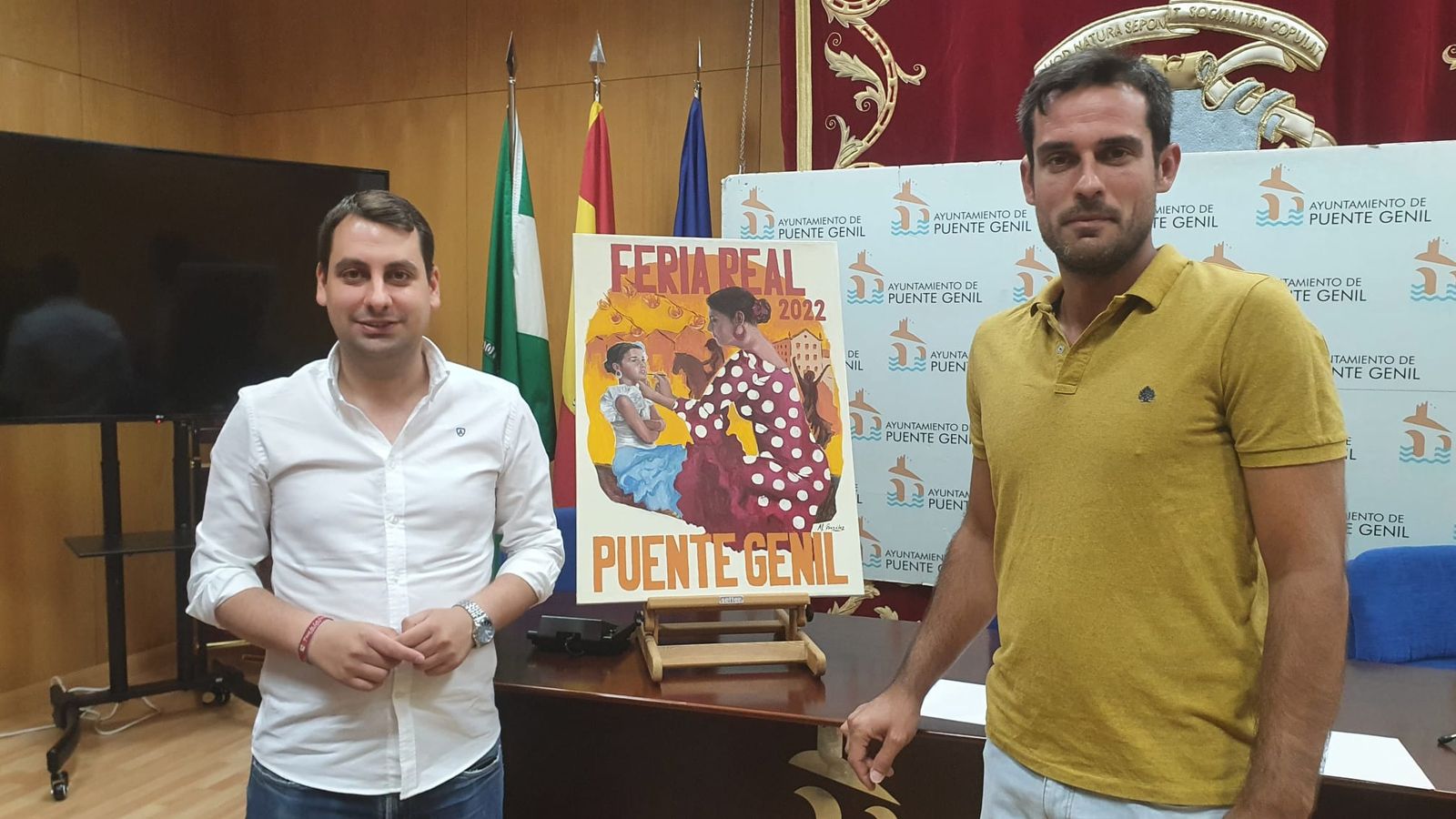 Un momento de la presentación del cartel de la Feria Real de Puente Genil.