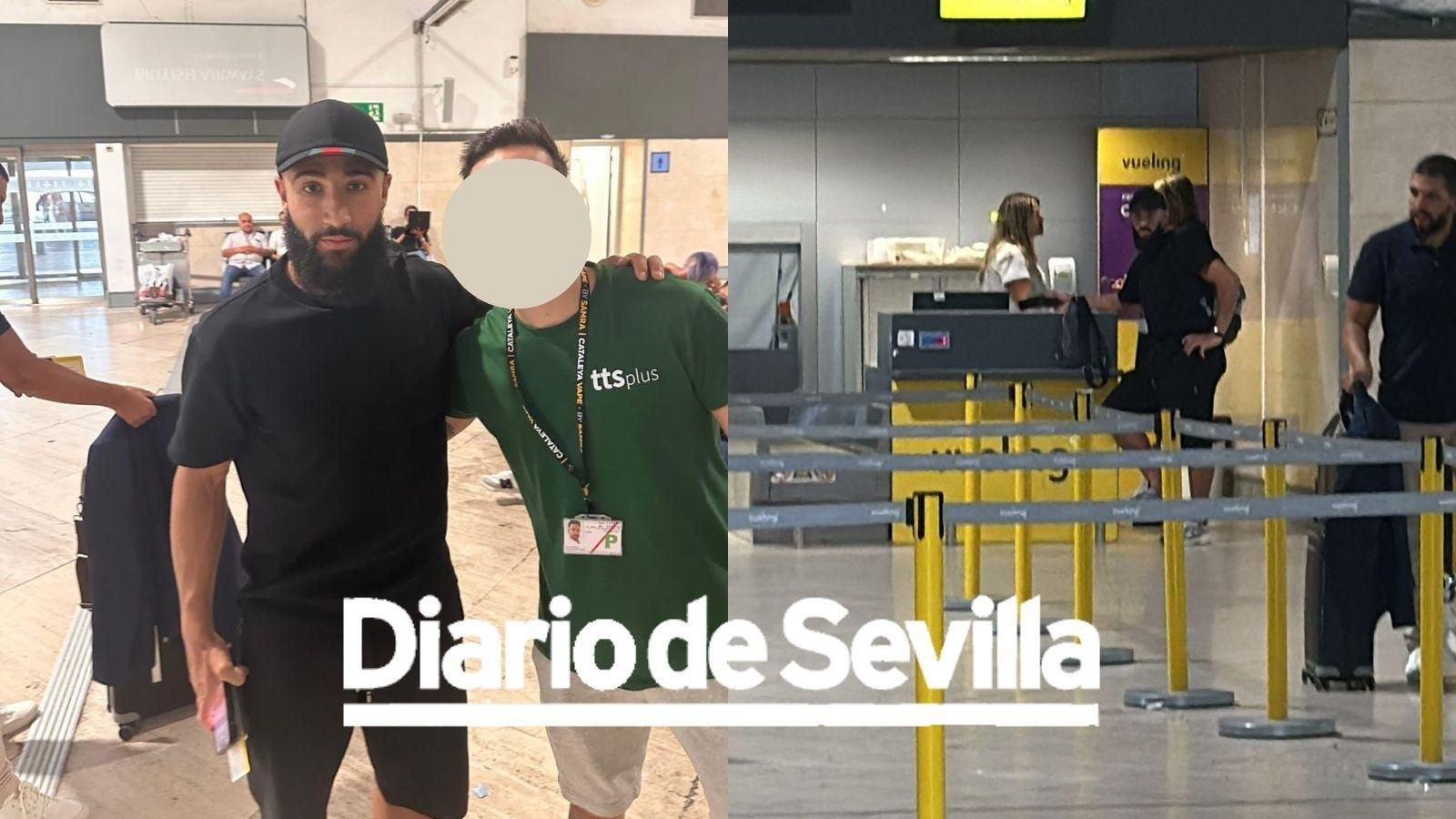 Fekir, en el aeropuerto de San Pablo.