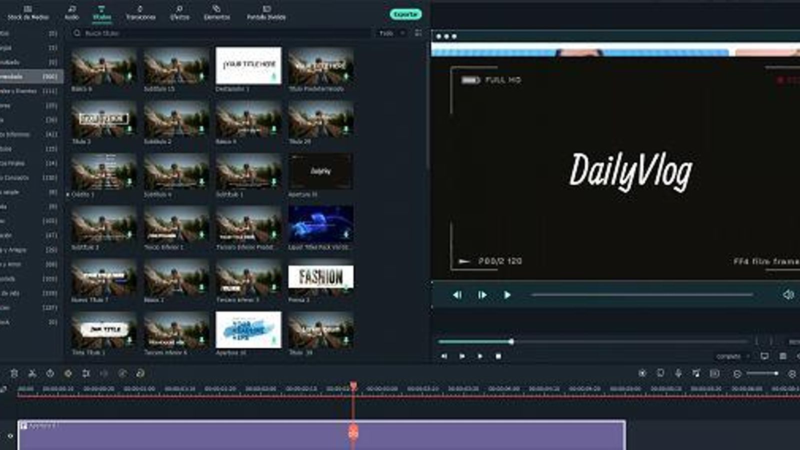 Añade títulos para separar los distintos capítulos