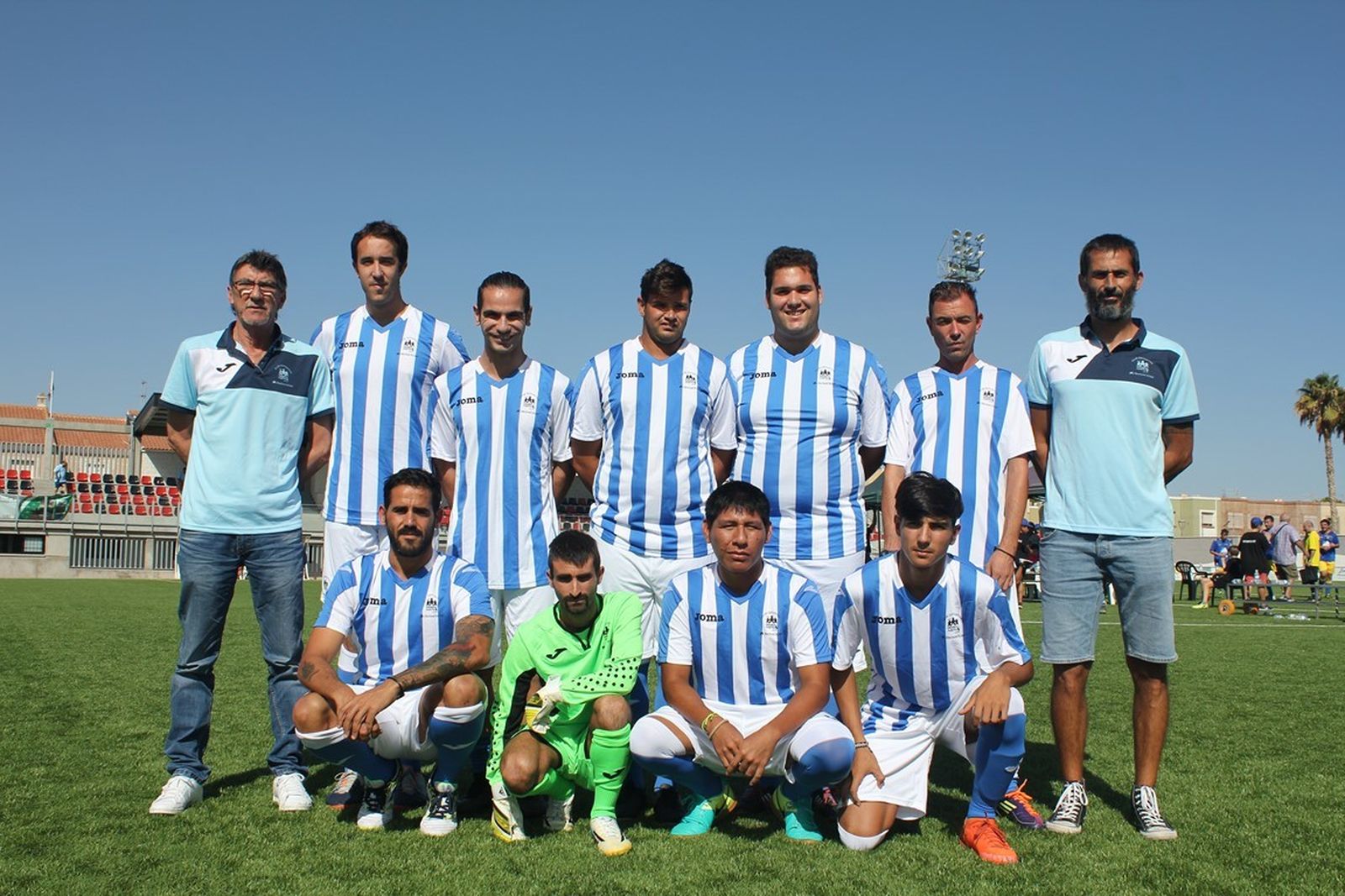 Formación del Asansull de La Línea en el debut en el Nacional