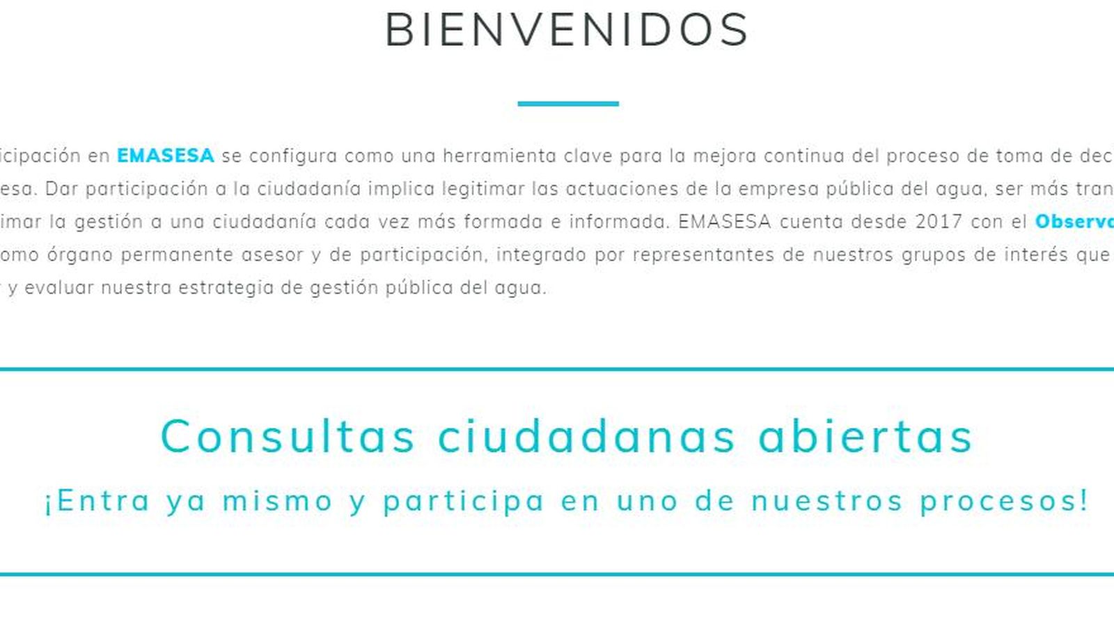 Puedes participar en https://participacion.emasesa.com.