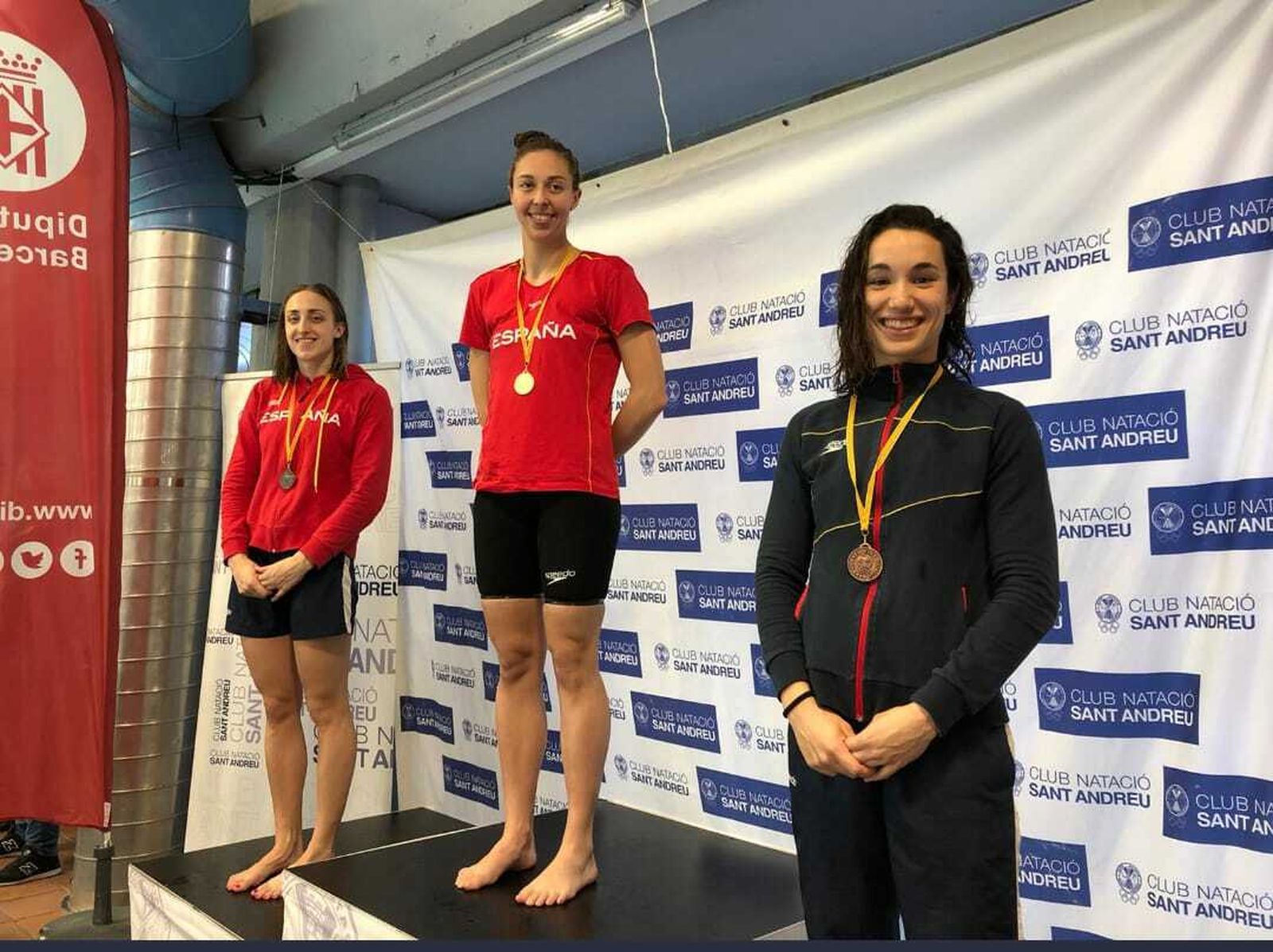 Paloma de Bordons, en lo más alto del podio barcelonés.
