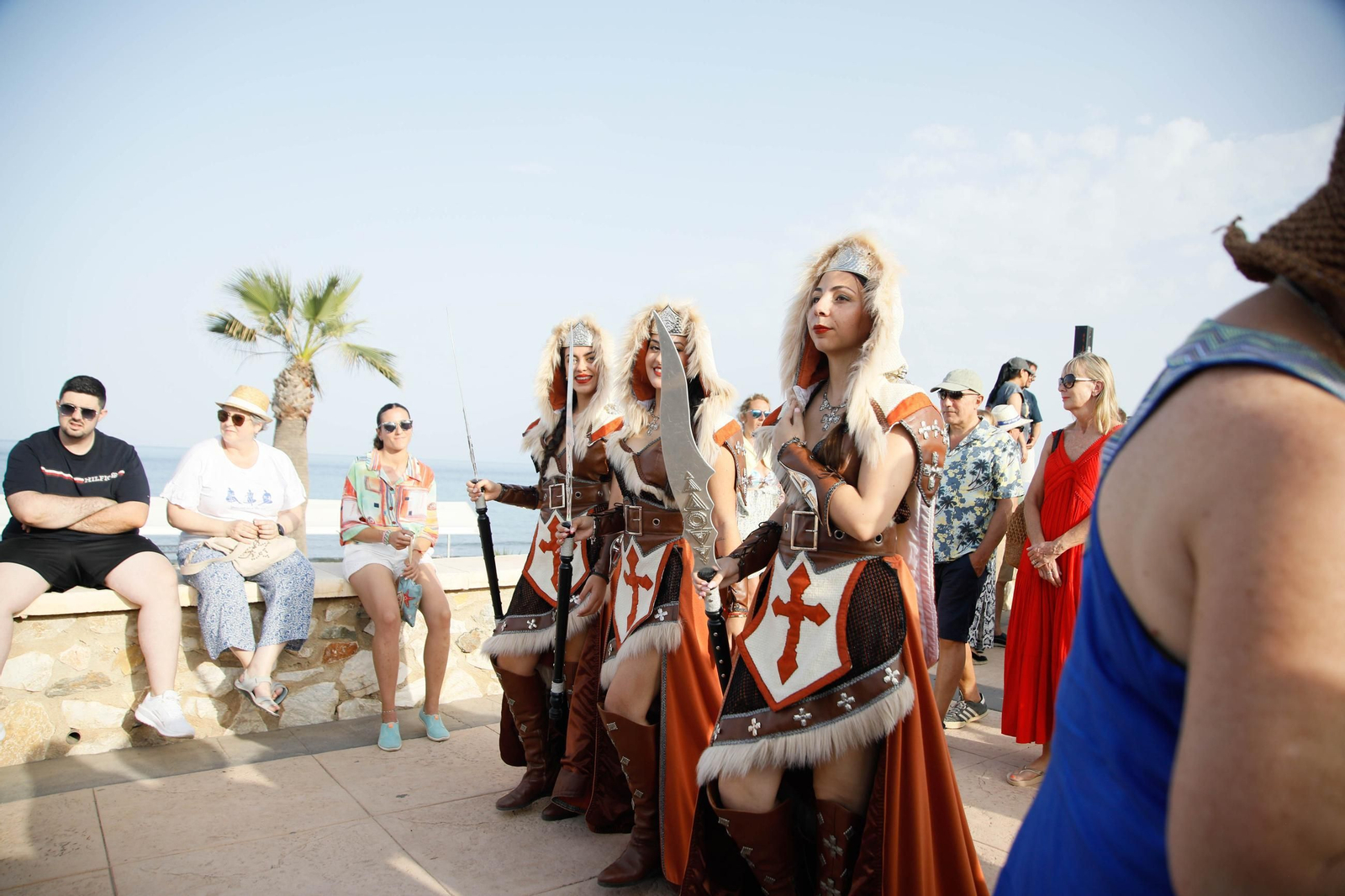 La carrera de cintas y la exhibición de caballos de los Moros y Cristianos de Mojácar, en imágenes