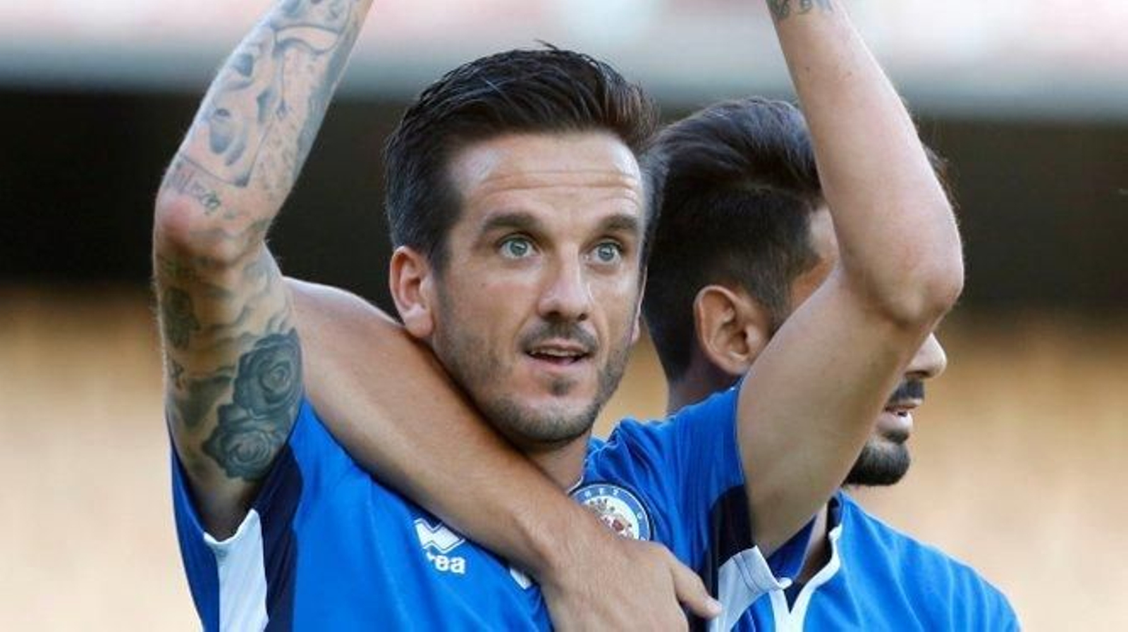 Bello celebra feliz su gol anotado de penalti y que suponía el 1-0 para los xerecistas.