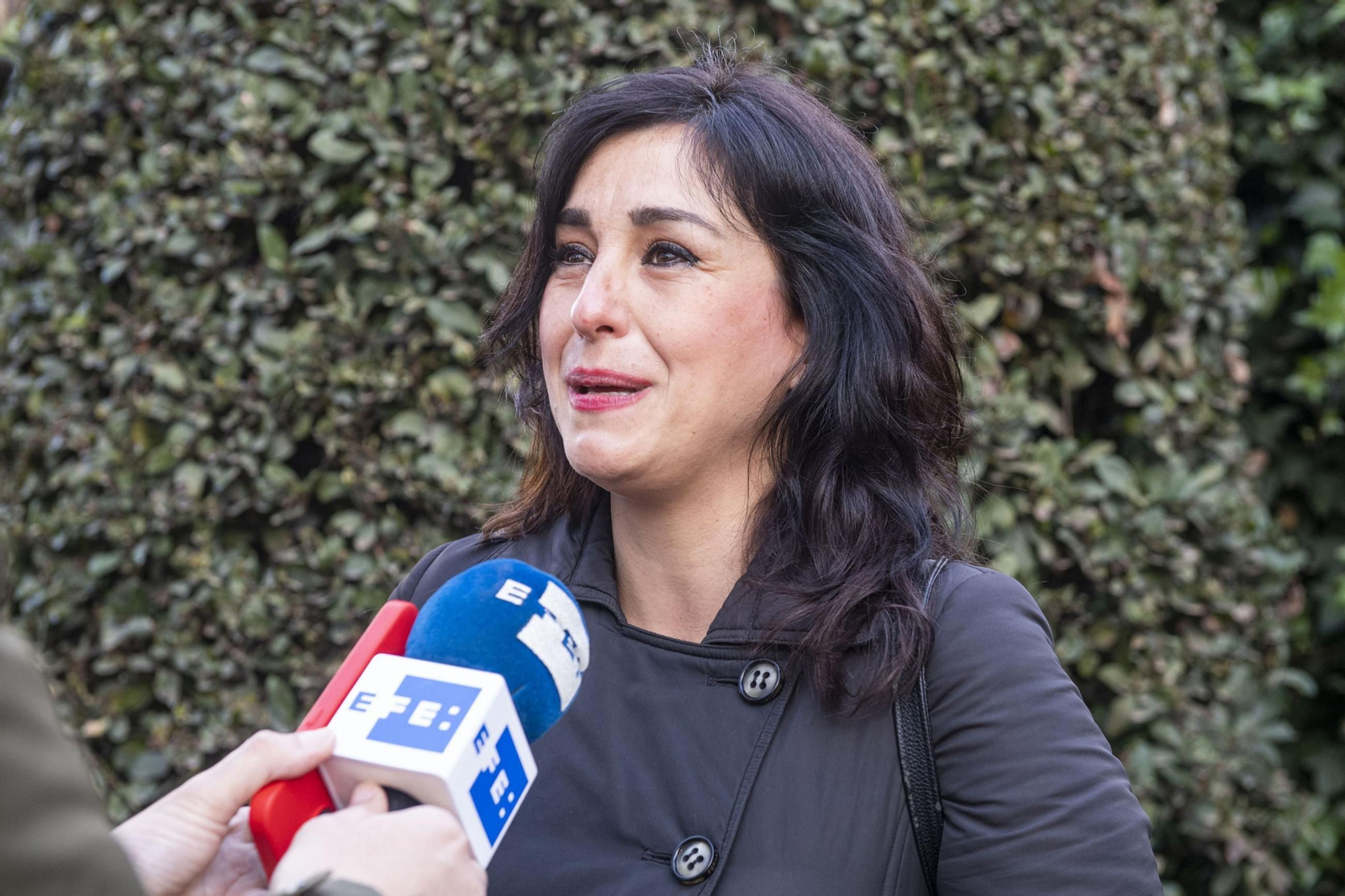 Juana Rivas, atendiendo a los medios de comunicación en una imagen de archivo.