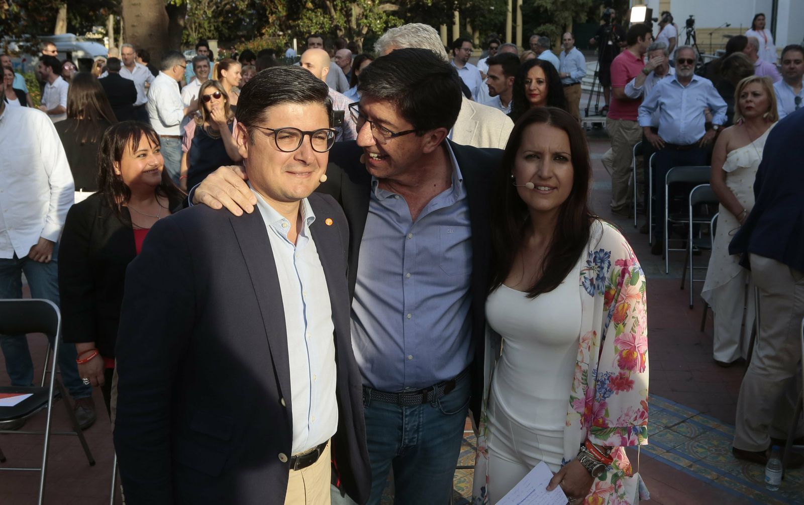 Juan Marín arropa al candidato de Cs, Álvaro Pimentel