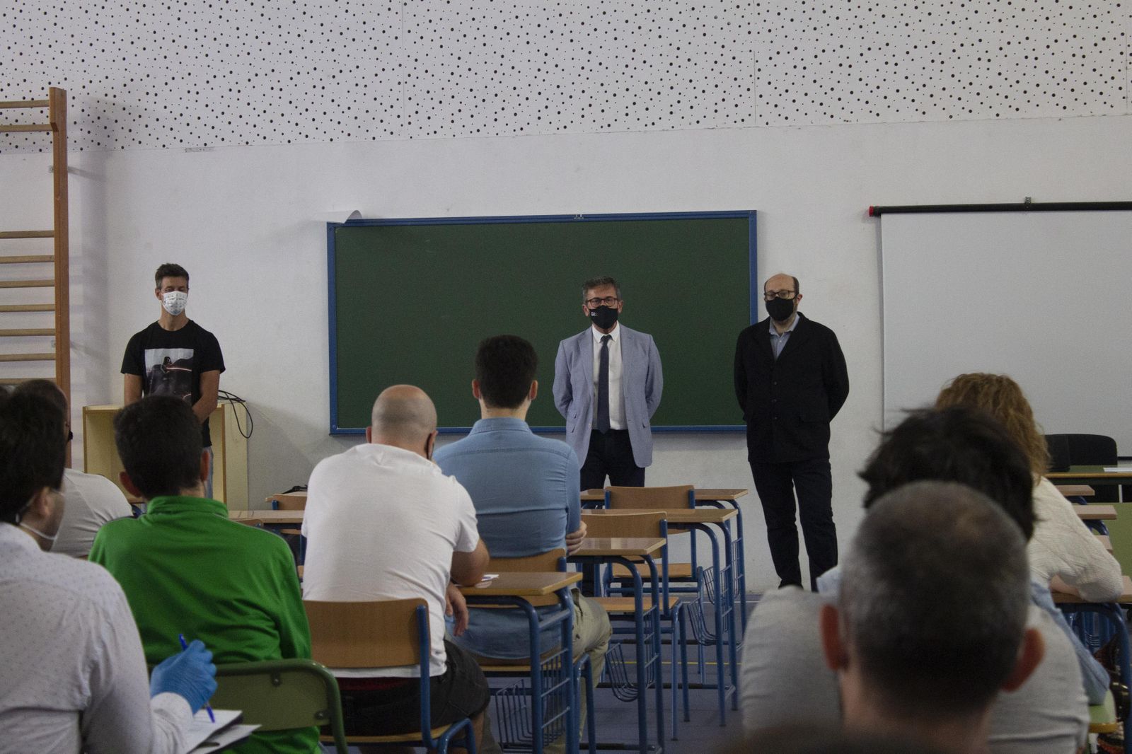 Opositores durante unas pruebas en imagen de archivo.