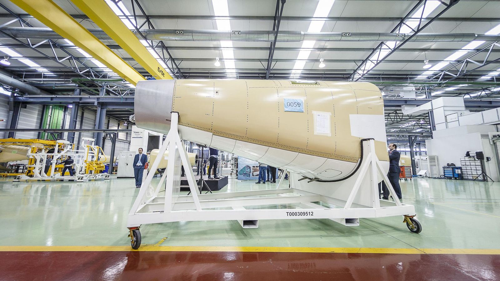 Cono de cola para el A350 fabricado en la planta de Alestis en Puerto Real.